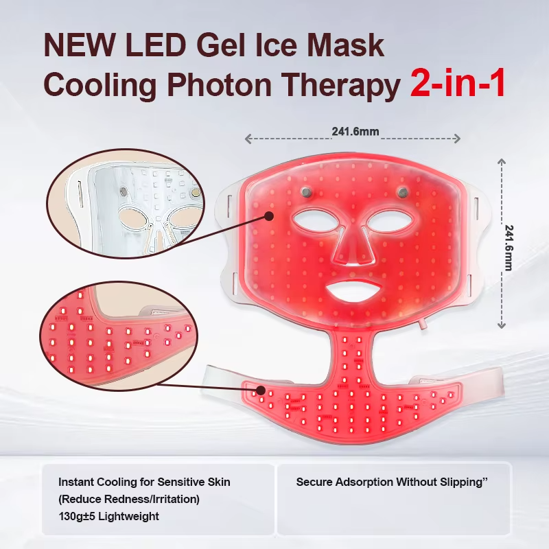 B2B OEM/ODM LED Phototherapy Skincare Equipment Supplier | E104B-3 Professional Silicone Facial Light Therapy Mask for Global Wholesale - 이미지 6