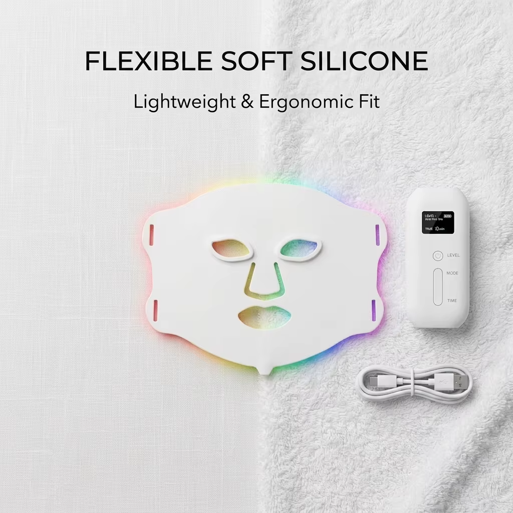 B2B LED Silicone Facial Mask Manufacturer E100B | Wholesale OEM ODM 108 LED Light Therapy Skincare Device Supplier - 이미지 4